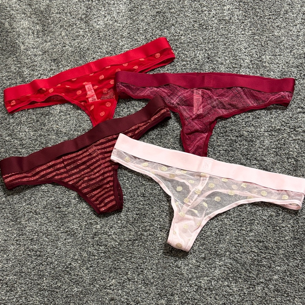 Victoria's Secret Panties bundle - Red, Burgundy, Pink